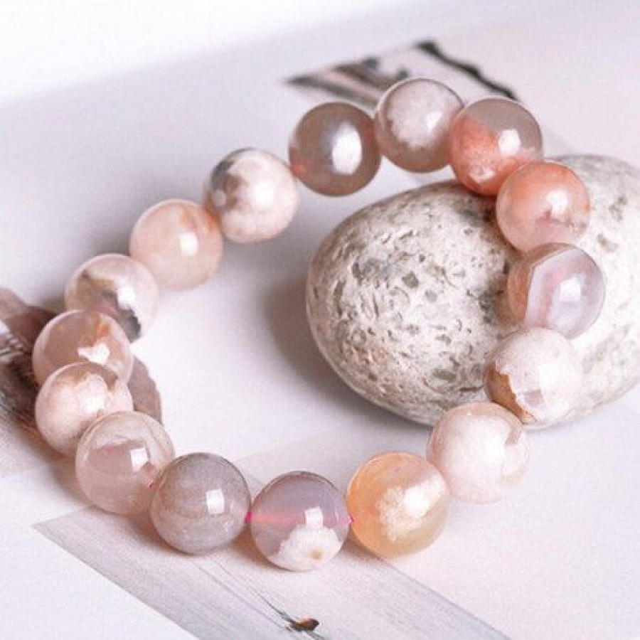 繁花瑪瑙手鏈(粉紅色)
